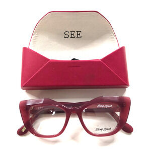 See Eyewear Eyeglasses Sexy Specs 6014 Cat Eye Pink 49-18-140 HRJ FRAMES ONLY